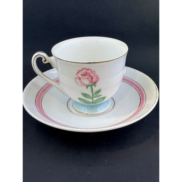 Porcelain Mocco Made in Occupied Japan Vintage Demitasse cup and Saucer - Picture 2 of 8